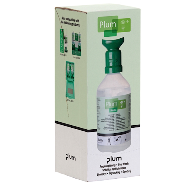 Eye rinsing bottle 500 ml, NaCl-solvent
